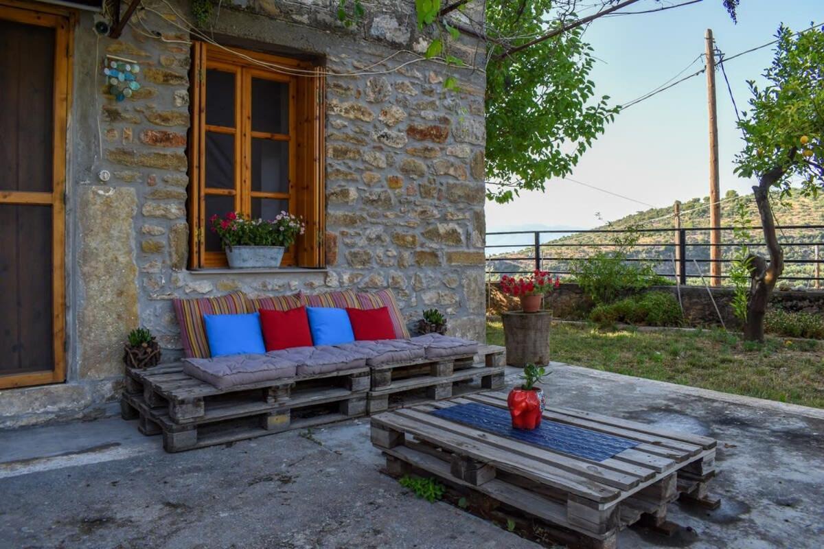 Coastal Stone Residence With Spectacular Scenery Kitriai Exterior photo